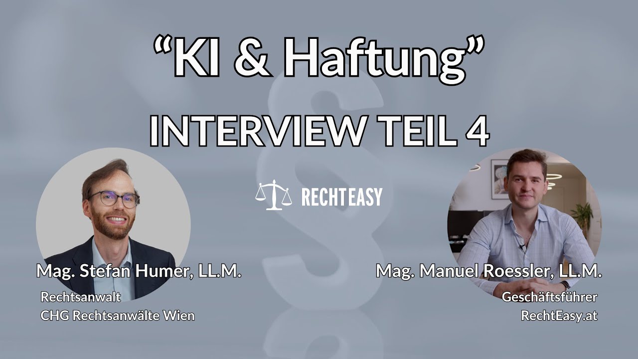 Livestream-Interview zu KI-Haftung: Was die neue EU-Regelung bedeutet