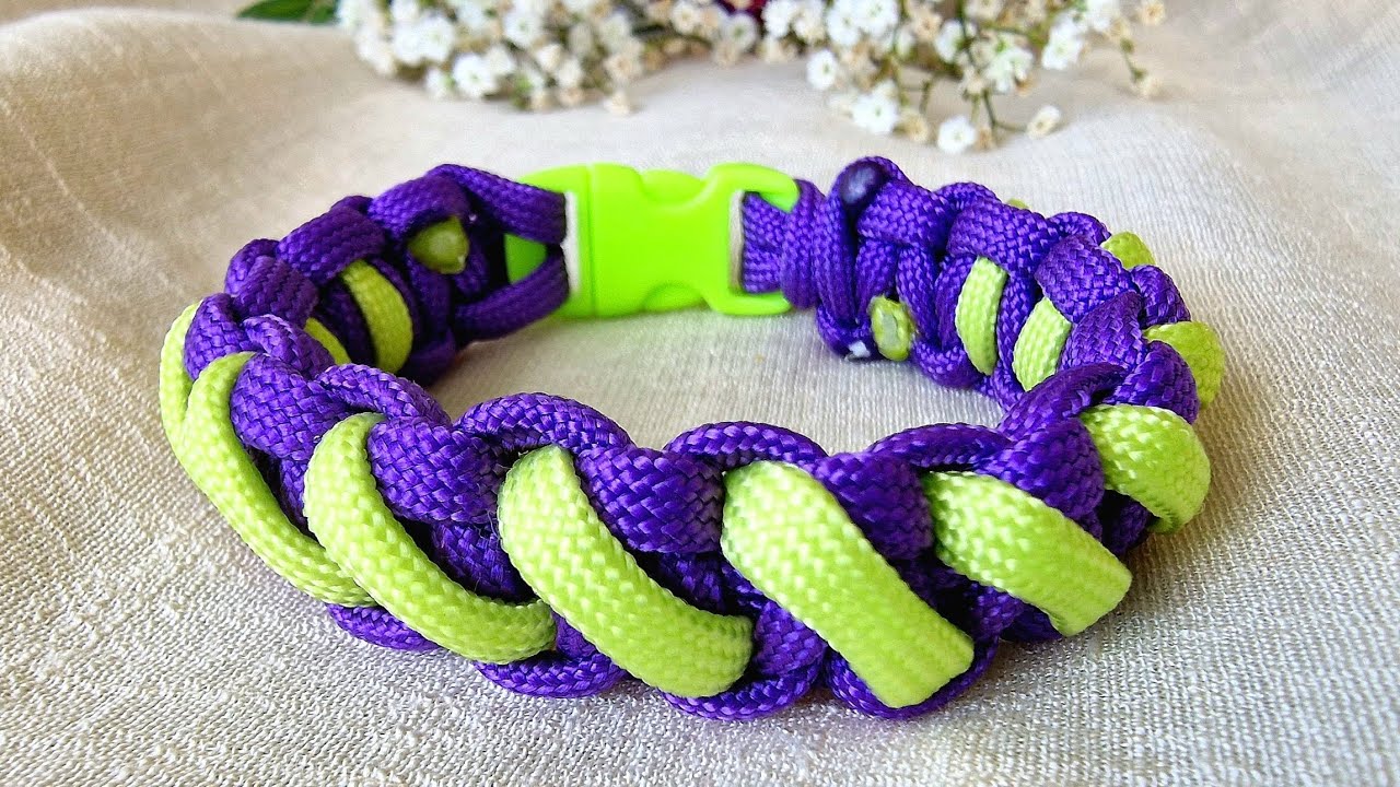 How to Make a Stunning Purple and Green Paracord Bracelet | Step-by-Step DIY Tutorial
