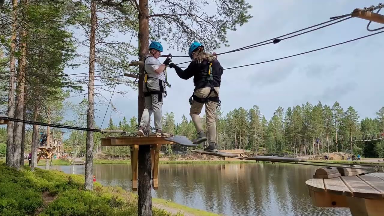 Klättring i Sälen klätterpark juli 2022