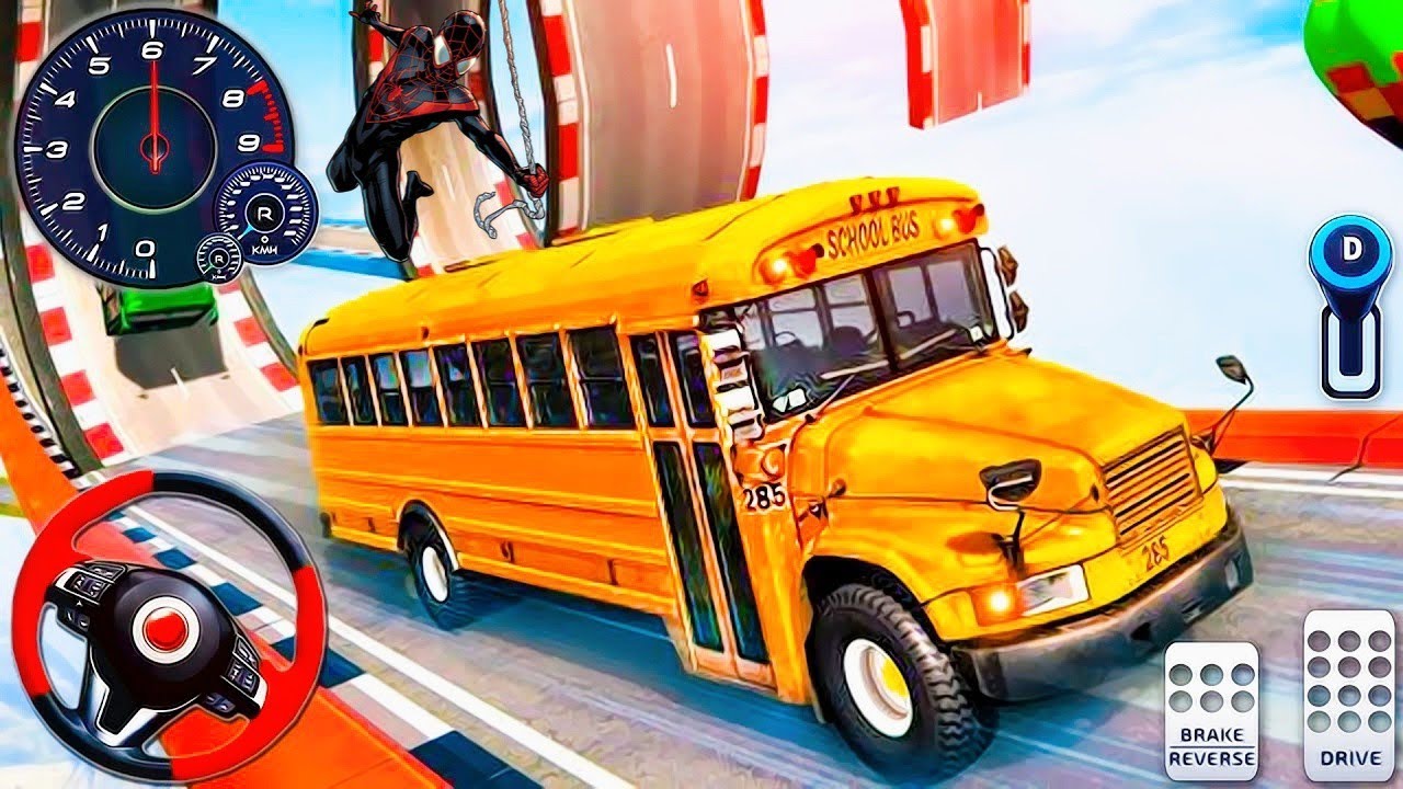CRAZY BUS MEGA RAMP IMPOSSIBLE RACING 3D - Bus Stunts Impossible Tracks - ANDROID GAMEPLAY