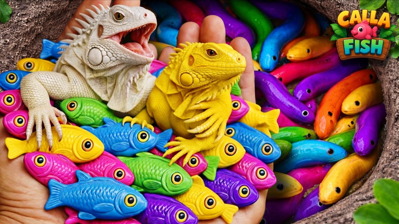 Catch beautiful aquarium fish in small pond: baby turtles, eel, koi, guppies blu, goldfish, iguanas.
