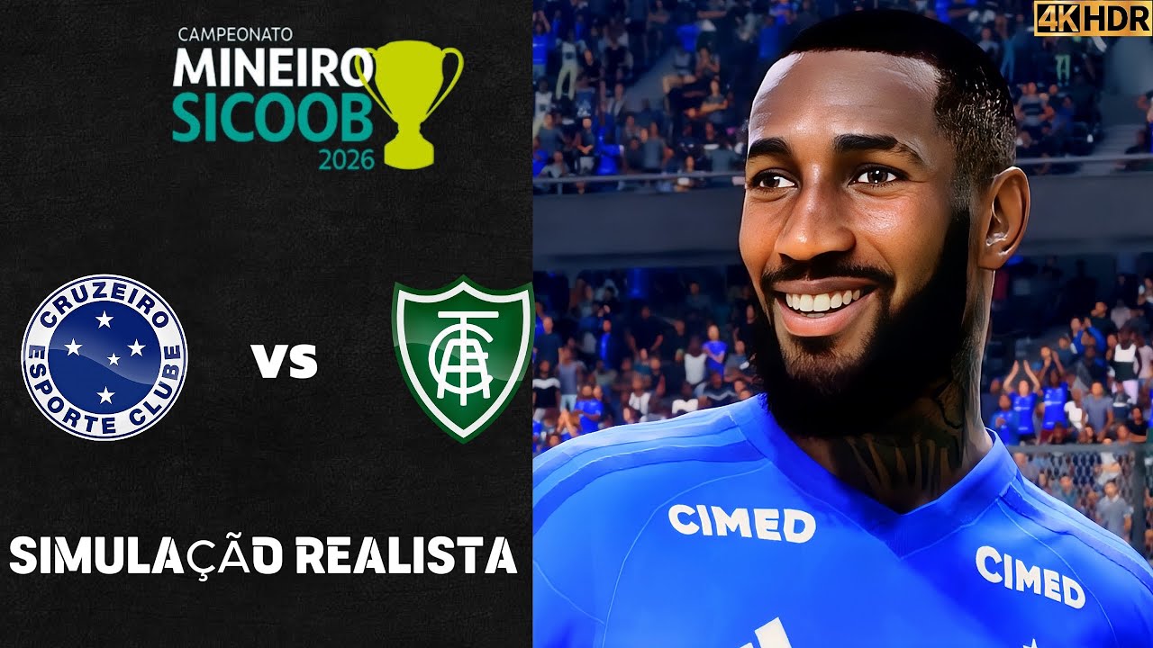FC 26 - Cruzeiro vs Anerica Mineiro | Camepeonato Mineiro | Simulação PC 4K Ultra HD (60 FPS).