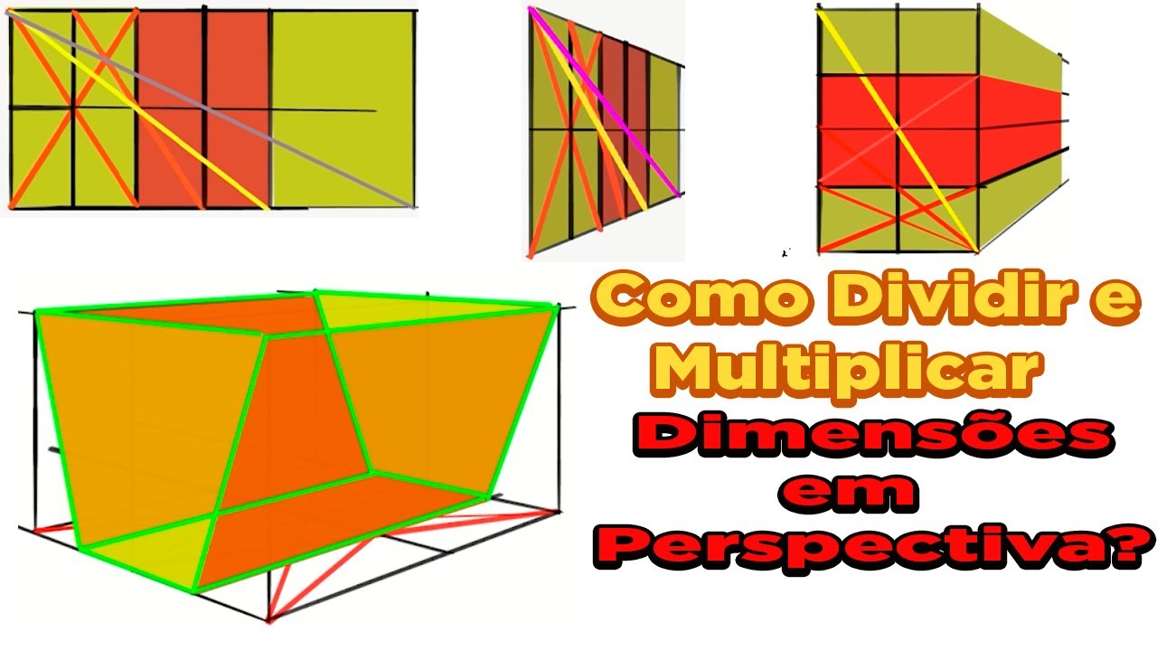 Como dividir e multiplicar dimensões em perspectiva? Semana 2 (Introdução á perspectiva)