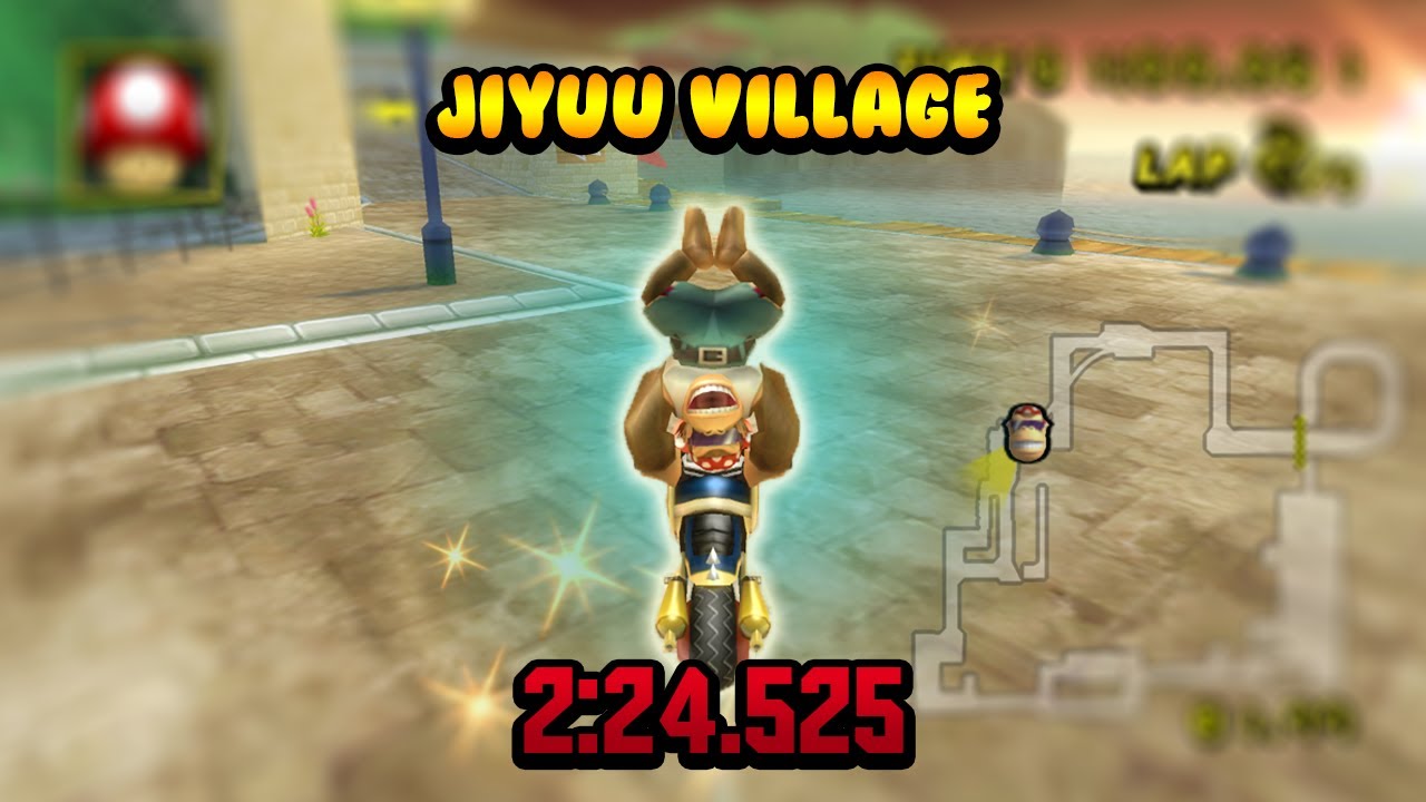 【MKW CT WR】 Jiyuu Village - 2:24.525