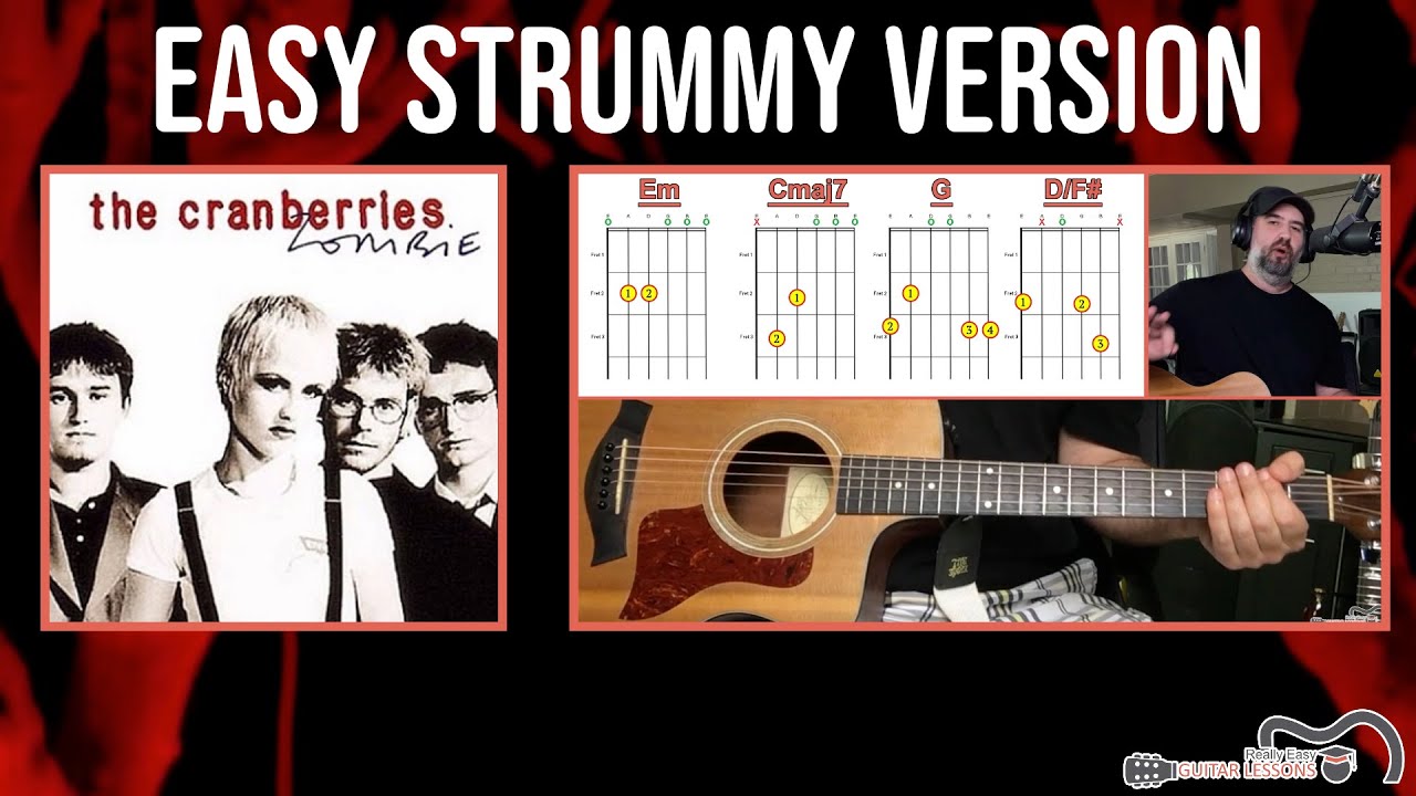 Zombie Guitar Lesson | Easy Beginner Strummy Version
