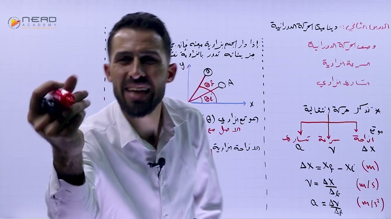 وصف الحركة الدورانية 💥 الازاحة الزاوية💥 السرعة الزاوية 💥 التسارع الزاوي💥