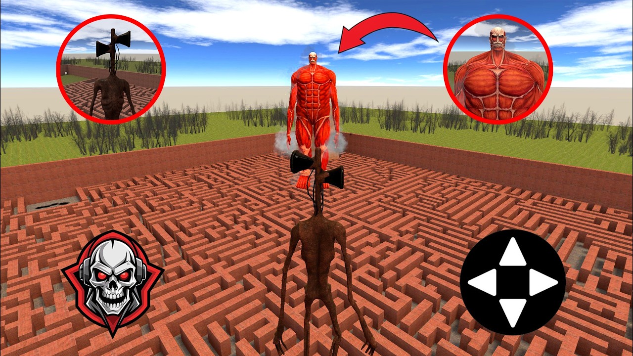 Epic Battle Siren Heads vs Giant Titans in Garry’s Mod!!