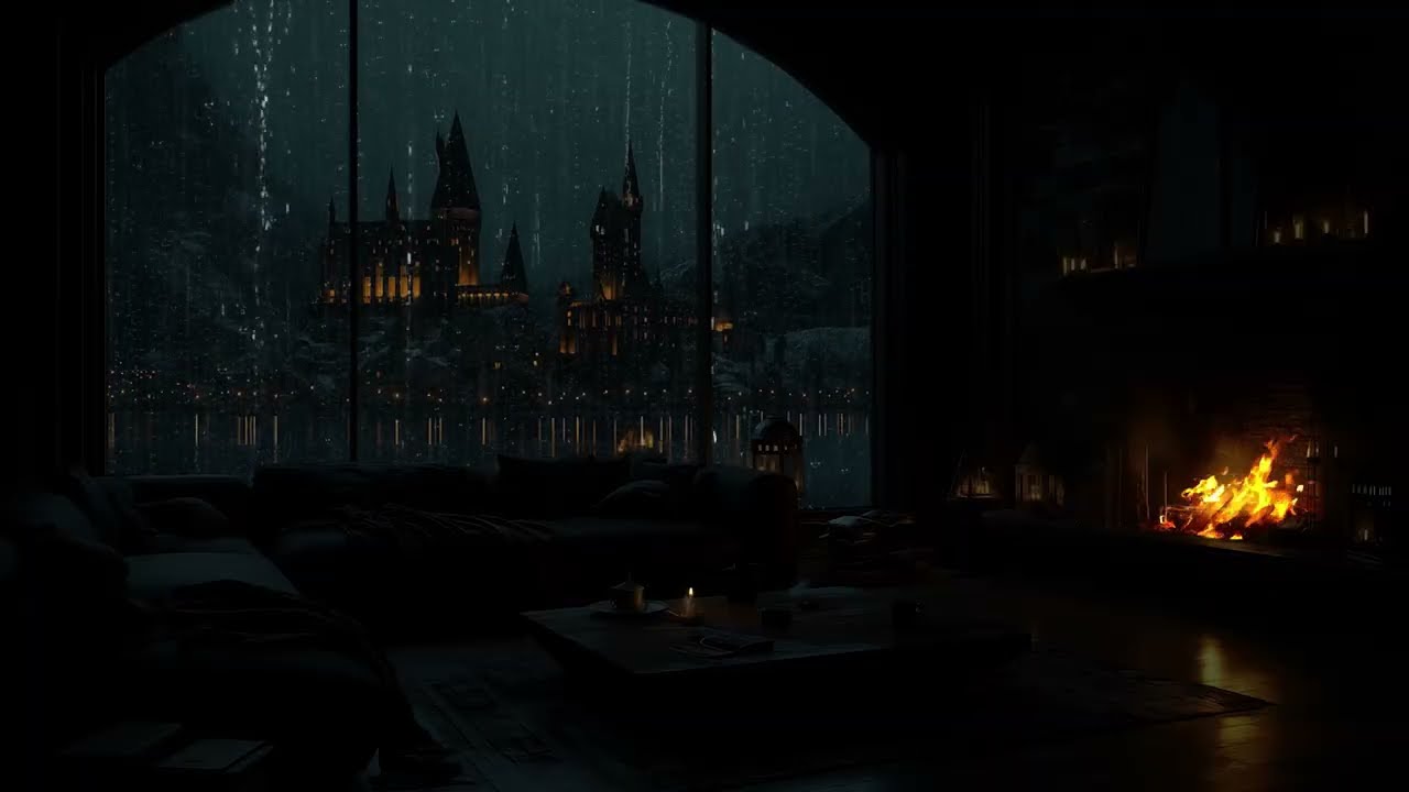 Fall Asleep in 5 Minutes | Fireplace and Rain Sounds for Deep Body Mind Recovery No Ads