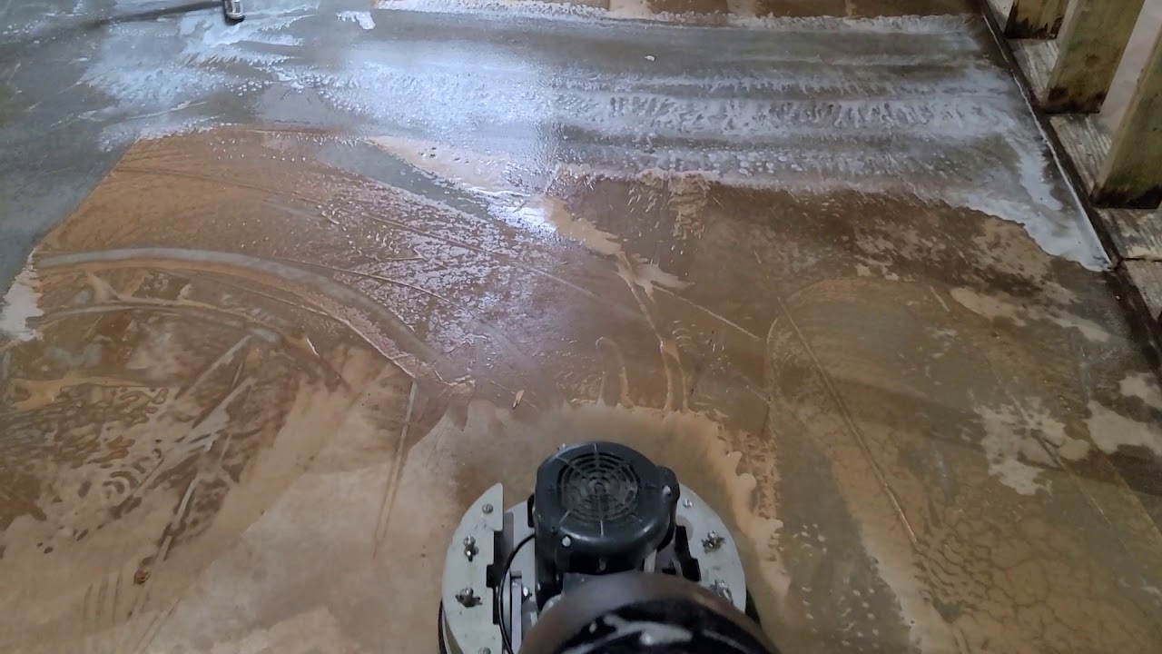 Removing a lot of dirt from basement concrete floors