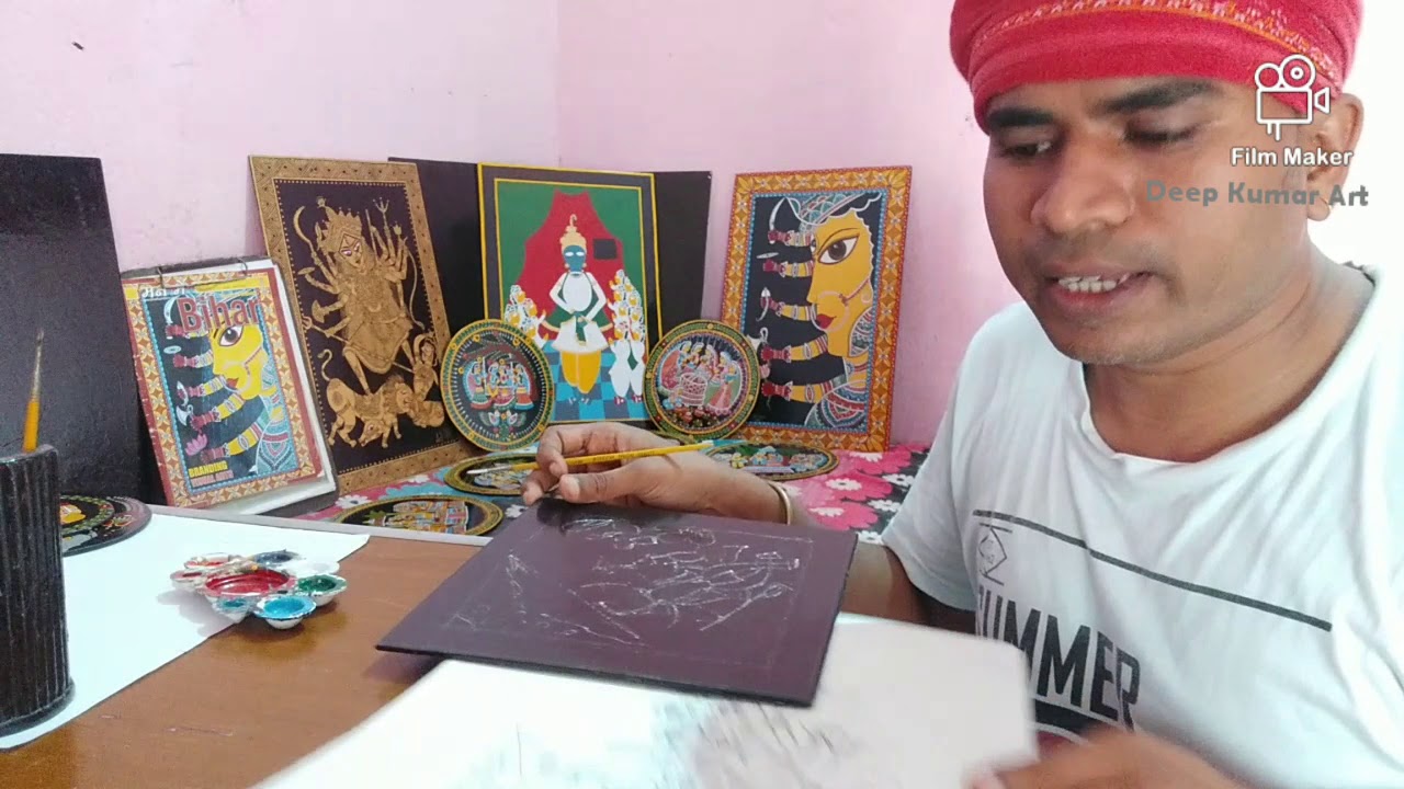 Tikuli Art , How to make Tikuli Art day 02 , painting on mdf board , Folk Art , Bihar