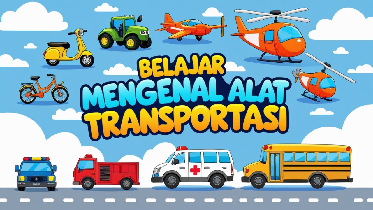 Belajar Mengenal Alat Transportasi untuk Anak | Kendaraan Darat, Laut, dan Udara | Edukasi PAUD & TK