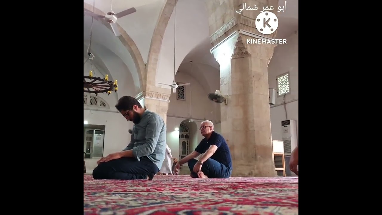 الصوت الملائكي من باحة الجامع الأعلى الكبير في حماة . المنشد الشاب إبراهيم فروج