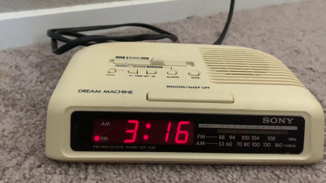 Sony Dream Machine Clock Radio AM/FM Alarm Model ICF-C25