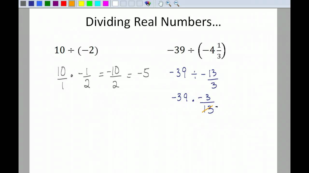2.7 Division of Real Numbers