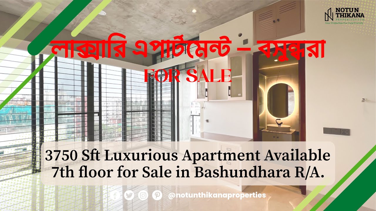 3750 Sft Luxurious South Facing Apartment Available 7th floor for Sale in Bashundhara R/A.