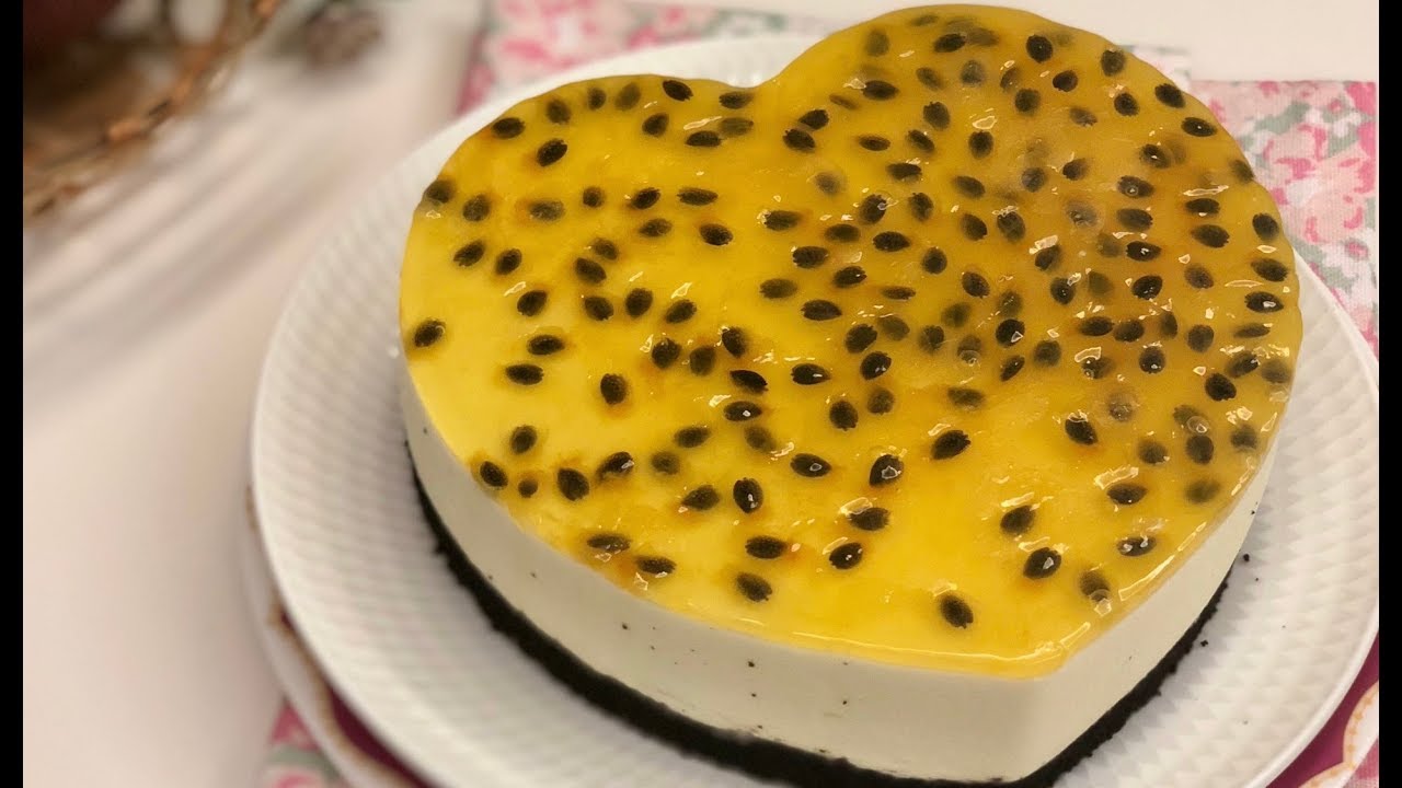 No-Bake Passion Fruit Cheesecake  冷冻百香果芝士蛋糕