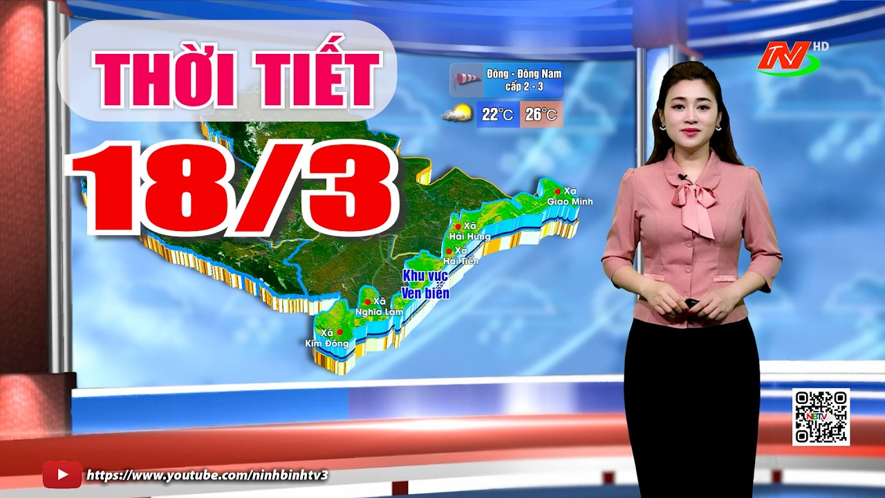 Dự báo thời tiết đêm 17, ngày 18/3/2026 | Đêm không mưa, ngày trời nắng. Nhiệt độ: 22 – 28 độ C.
