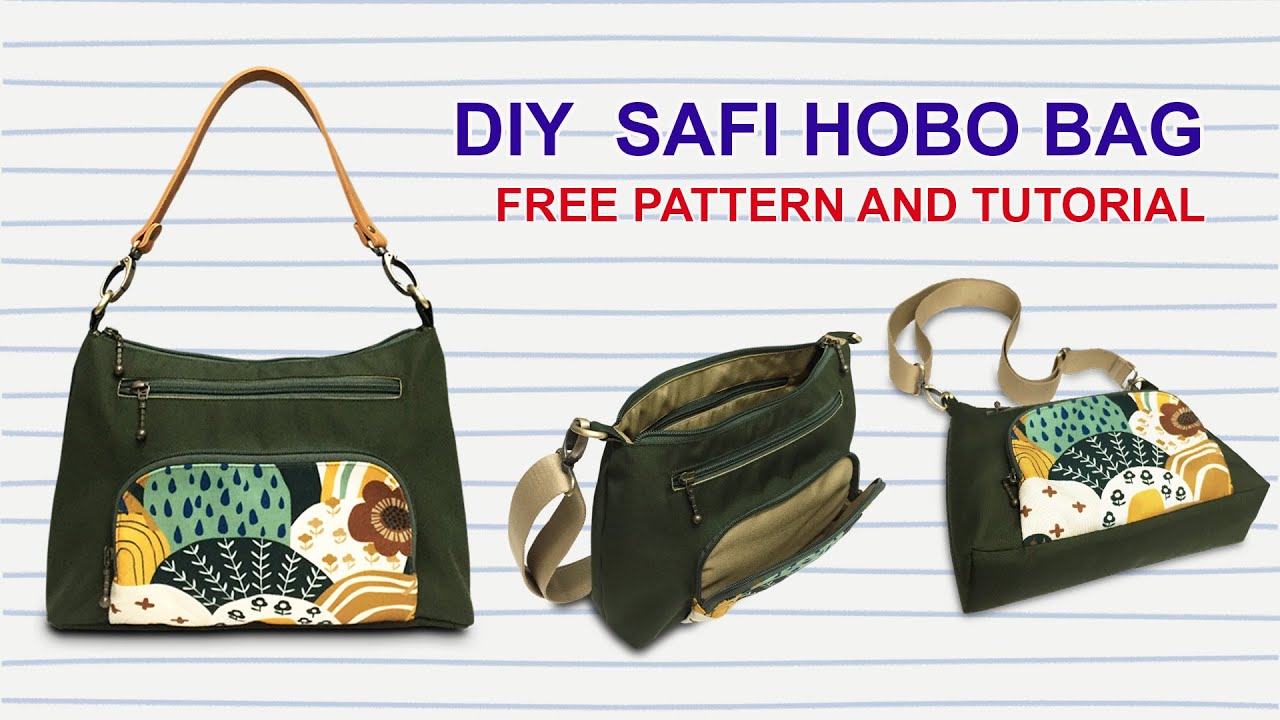 DIY - How to make Safi Hobo Bag - Cara Membuat Tas Hobo - Free pattern and Tutorial by Miko Craft