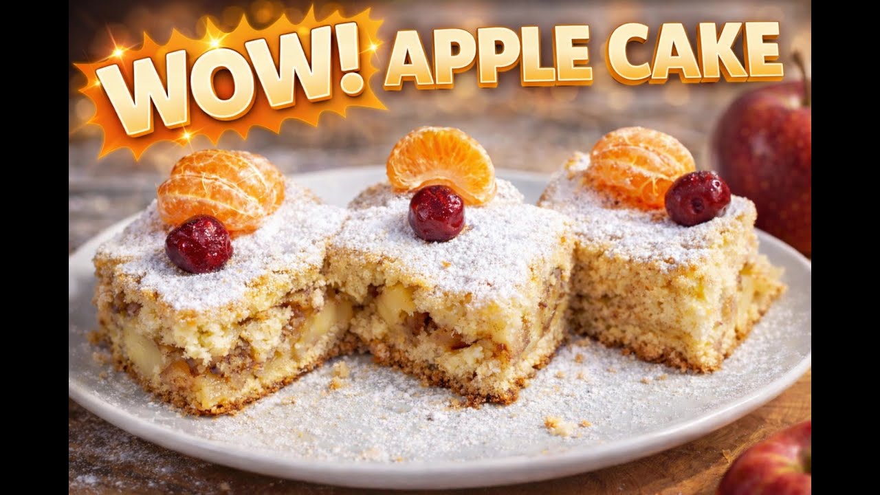 WOW! The Softest Apple Cake You’ll Ever Make 🍎🍰 #cooking #homefood #healthyfood