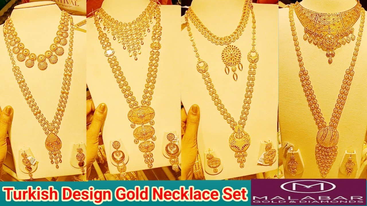 Malabar Turkish Design Gold Necklace Set  l Gold Haram l Gold Earrings l Gold Choker l Sone ke Haar