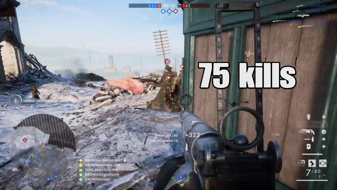 BF1: Sweet full medic round with KROW on tsaritsyn [MVP 75 kills][PS5]
