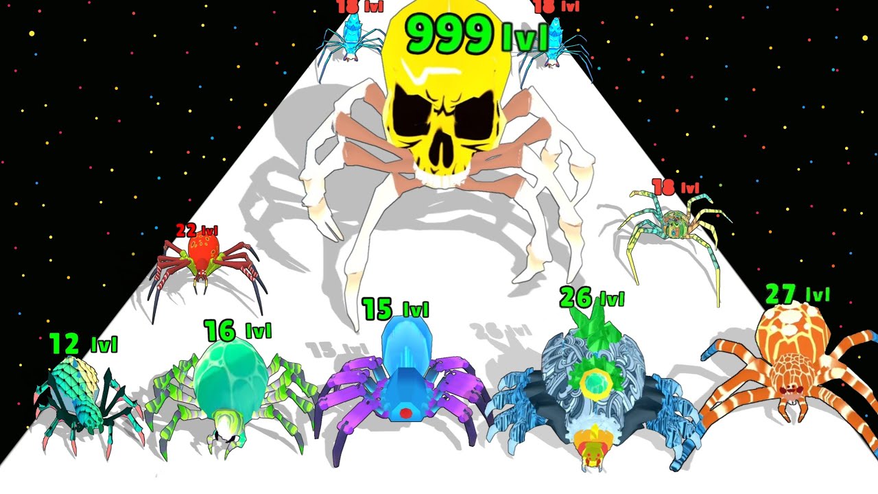 SPIDER EVOLUTION RUNNER - Level Up Spider Max Level Gameplay (Insect Evolution Run) Part 2