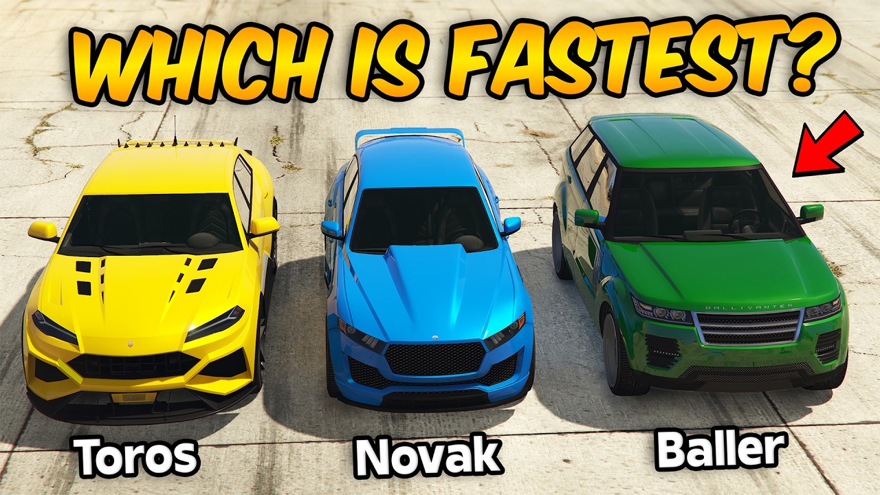 GTA 5 ONLINE - TOROS VS NOVAK VS BALLER (WHICH IS FASTEST?)