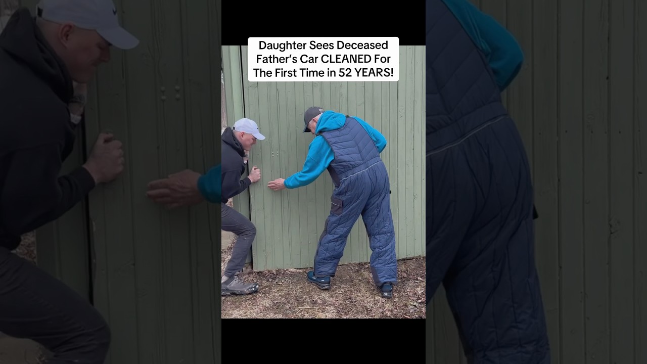 Daughter Sees Deceased Father&rsquo;s Car CLEANED For The First Time in 52 YEARS! #barnfind