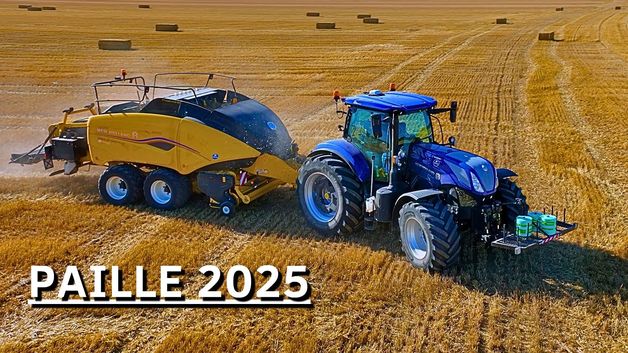 🤠 100% NEW HOLLAND au PRESSAGE de PAILLE 2025 🔵🟡