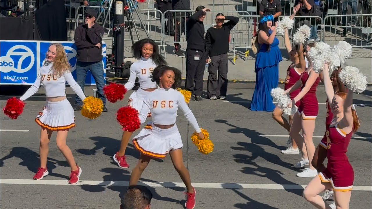 USC Song Girls and Trojan Marching Band @ 2025 MLK 40th Kingdom Day Parade, Los Angeles