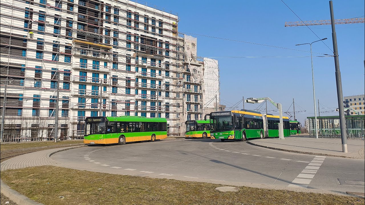 MPK Poznań Linia 174 kierunek Os.Sobieskiego(trasa nieaktualna).Solaris Urbino 18lV Electric.