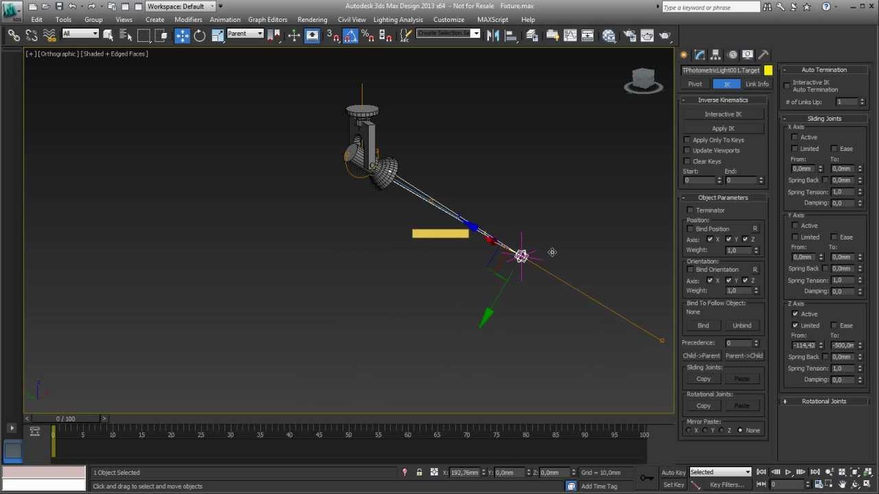 #3dsMax rigged Fixture