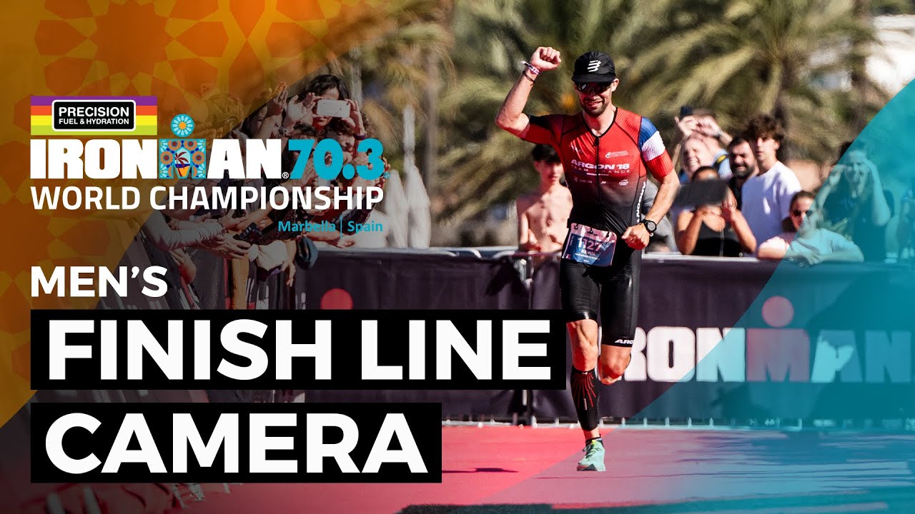 AG Men Finish Line Camera | 2025 Precision Fuel & Hydration IRONMAN 70.3 World Championship Marbella