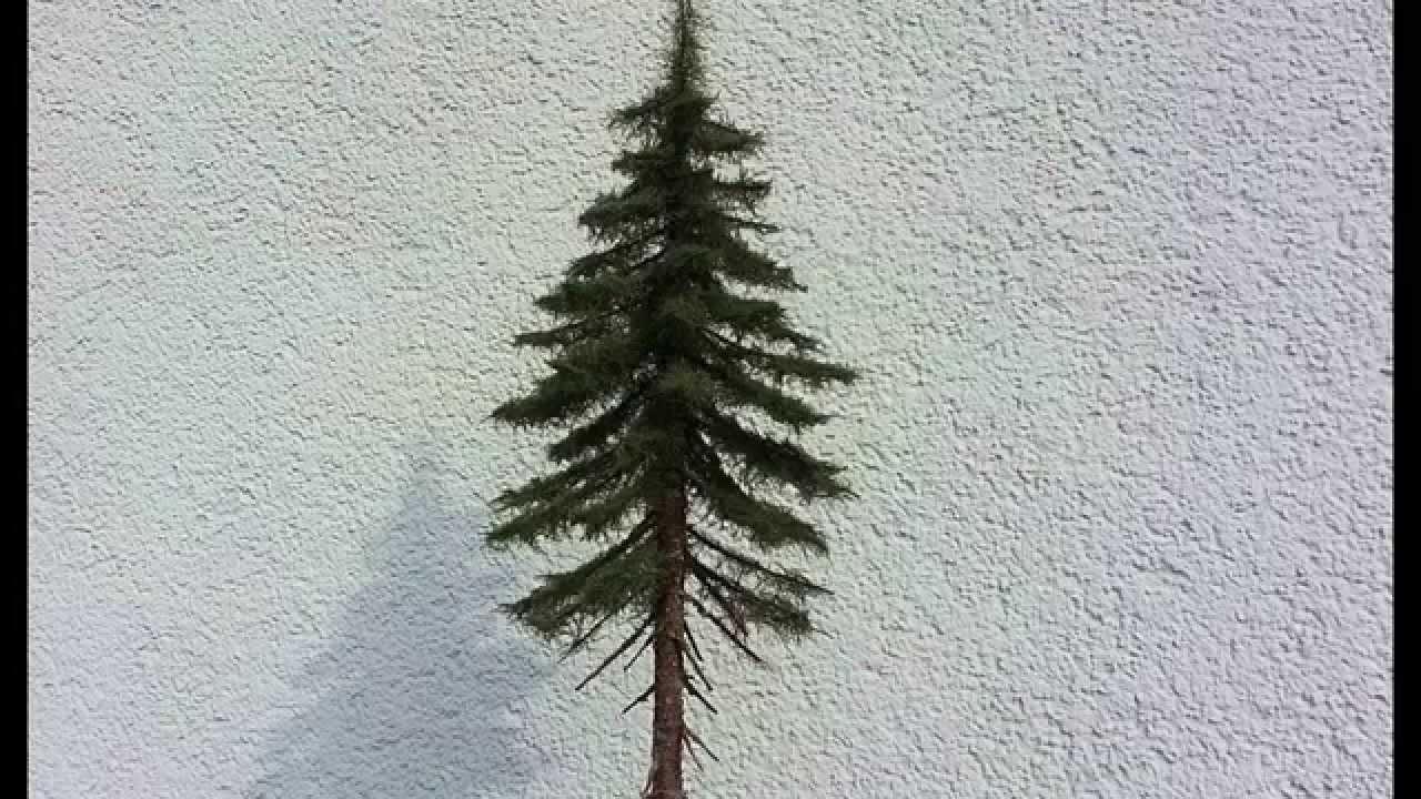 Building realistic model trees : Part 2 (spruce/conifer) - Modellbäume selber bauen