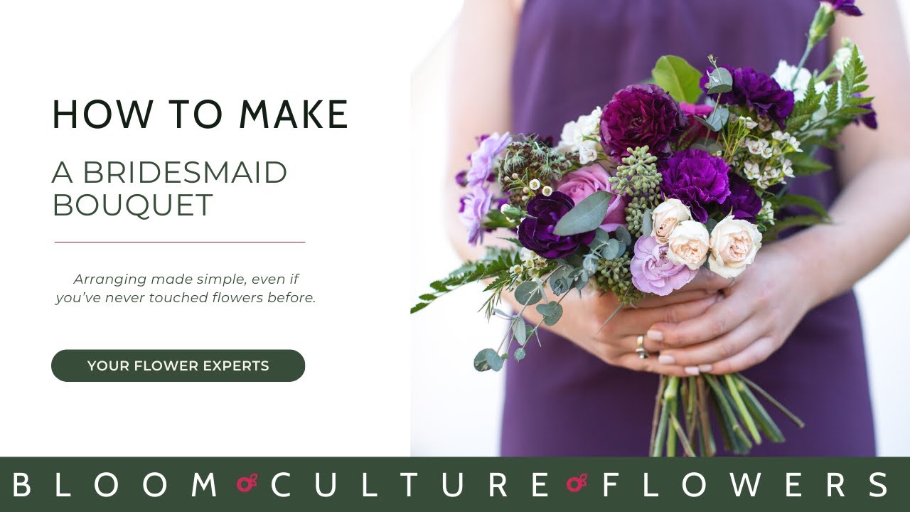 How to make a bridesmaid's bouquet, easy DIY tuorial by Bloom Culture Flowers