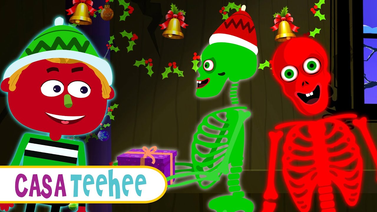 Esqueleto de NATAL | Casa Teehee | Dança de Esqueleto Engraçada