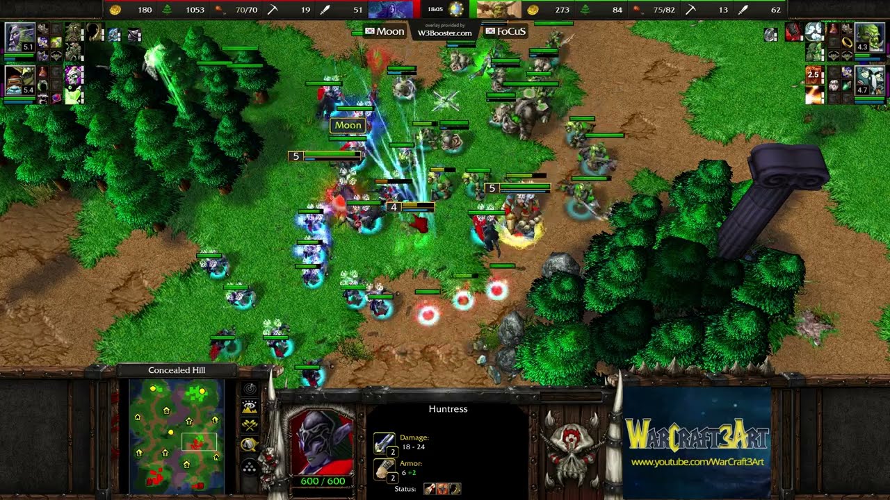 Moon(NE) vs FoCuS(ORC) - Warcraft 3: Classic - RN7512