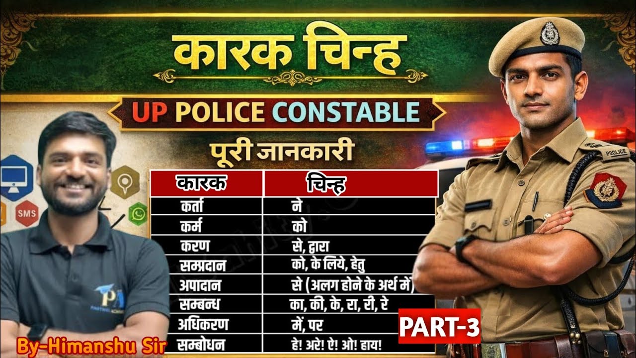 UP Police Constable2026:कारक Hindi kaarak (Part-2)|Hindi By Himanshu sir|Parthvi Achievers
