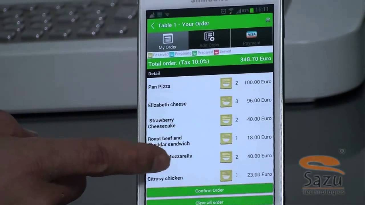 mEasyWaiterApp - restaurant order app for waiters
