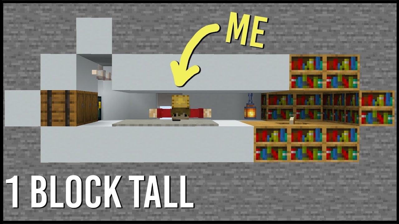 Hidden Minecraft Base that's only ONE BLOCK TALL