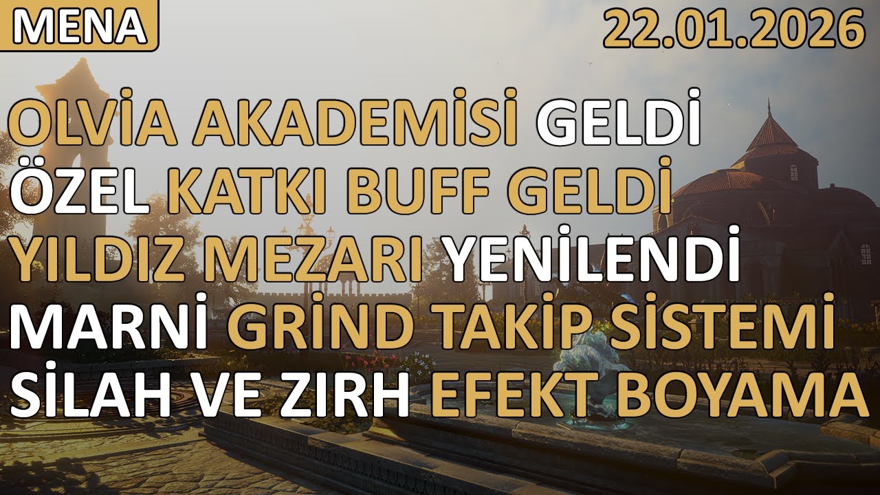 BDO 22/01/2026 MENA & TR Yama notları, etkinlikler, inci dükkanı incelemesi ve değerlendirmesi