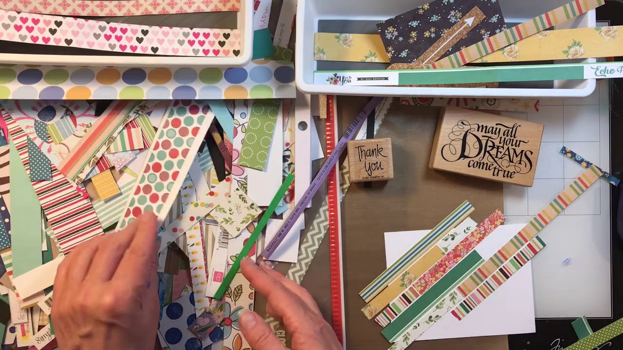 Making cards with scraps