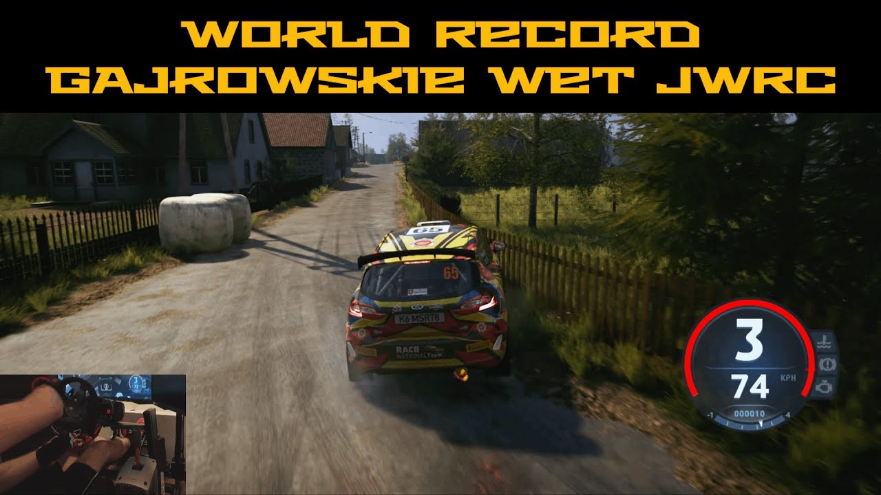 World Record Time Trial | EA Sports WRC 24 | Poland Gajrowskie Wet | Junior WRC | Fanatec