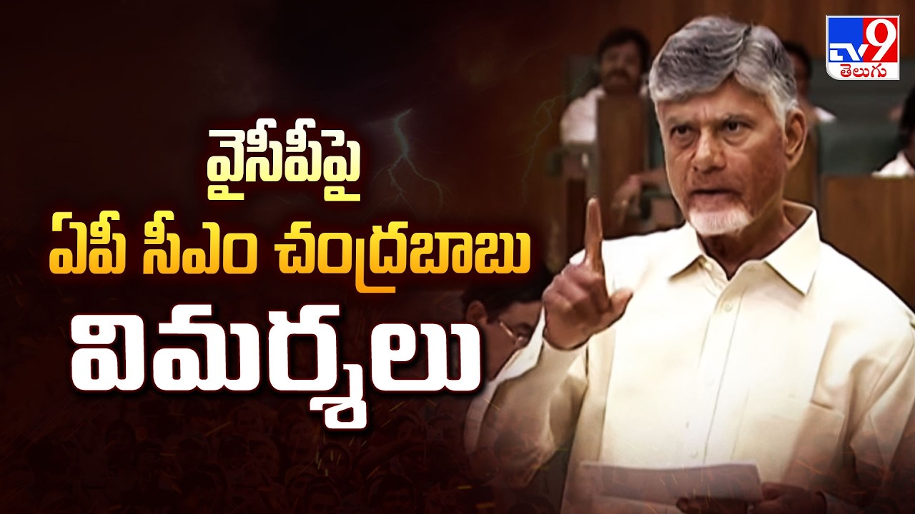 వైసీపీపై ఏపీ సీఎం చంద్రబాబు విమర్శలు : CM Chandrababu Naidu - TV9