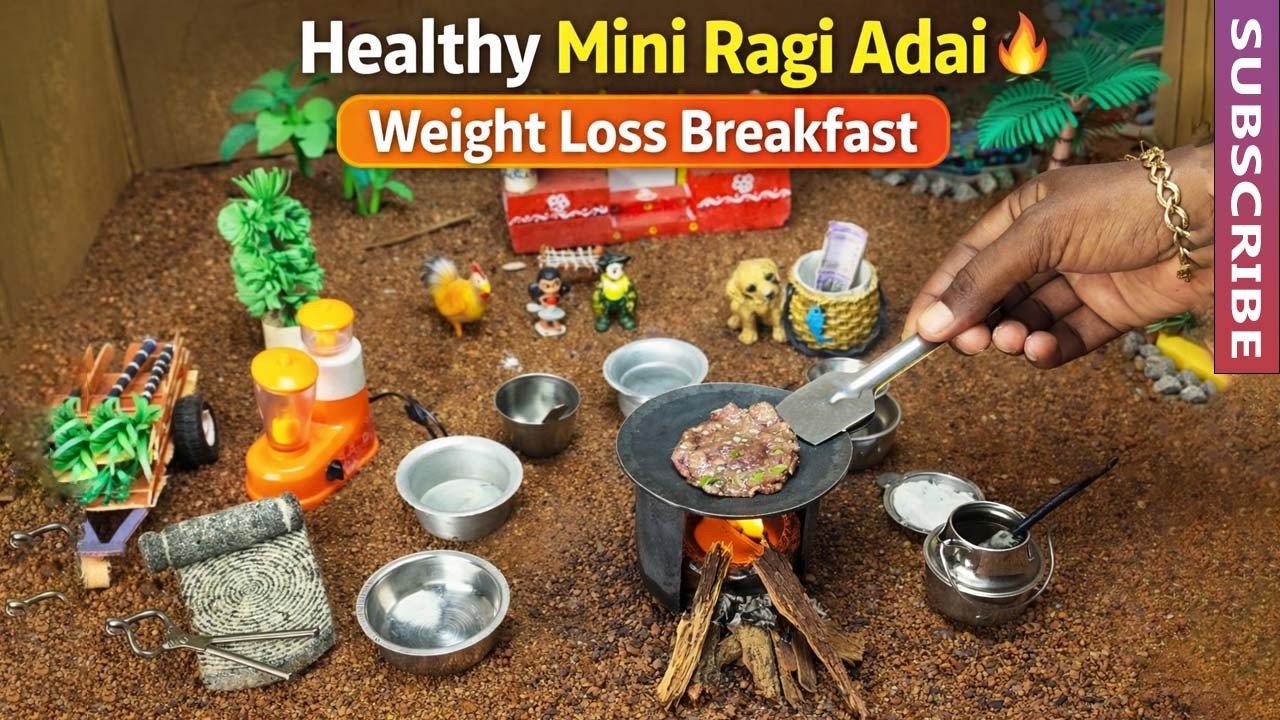 Mini Ragi Adai Recipe 😋 | Healthy Breakfast in Tamil | Weight Loss Recipe