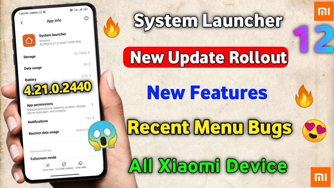 MIUI 12 SYSTEM LAUNCHER NEW UPDATE ROLLOUT | NEW RECENT MENU 🔥