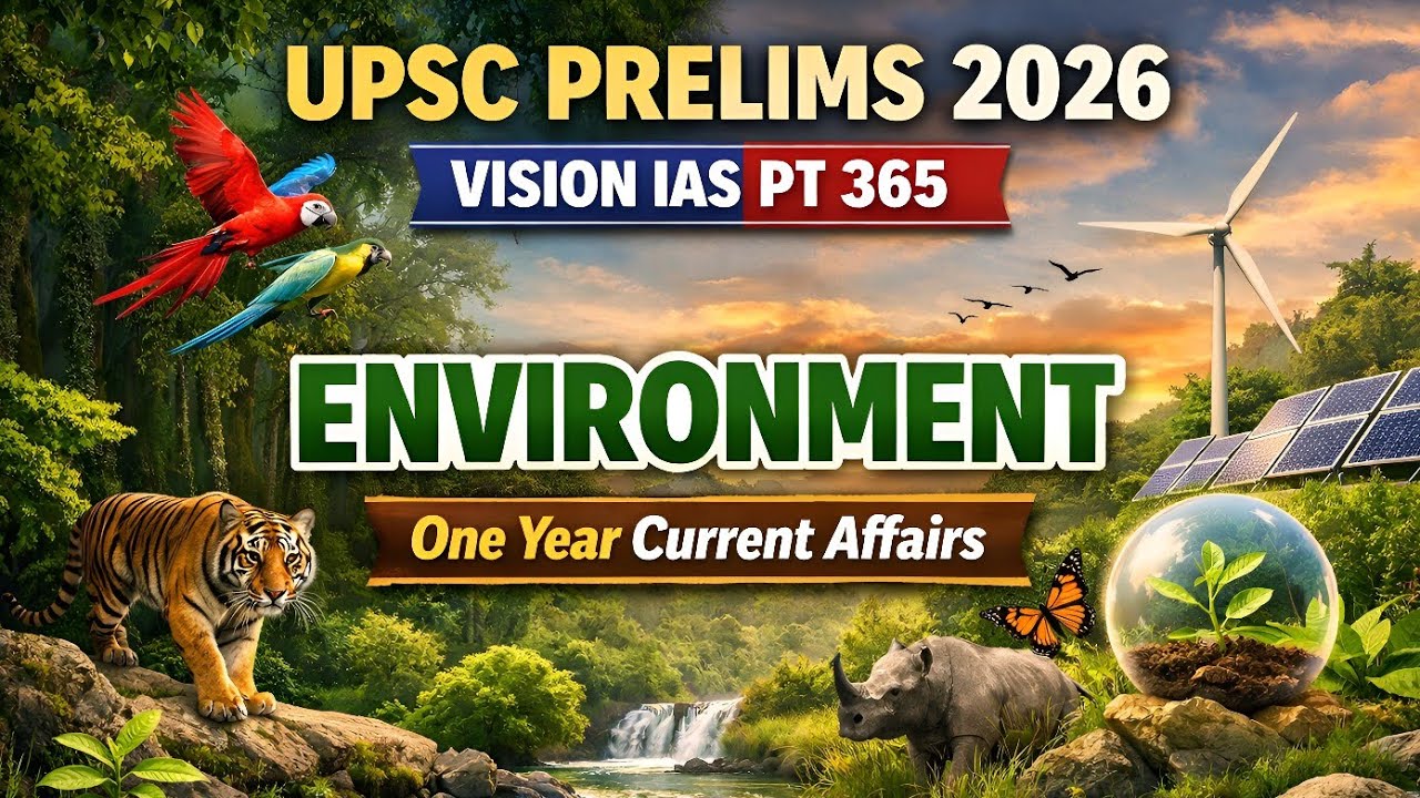 🌏PT-365 Environment in हिंदी | Current Affairs for UPSC Prelims 2026 | 