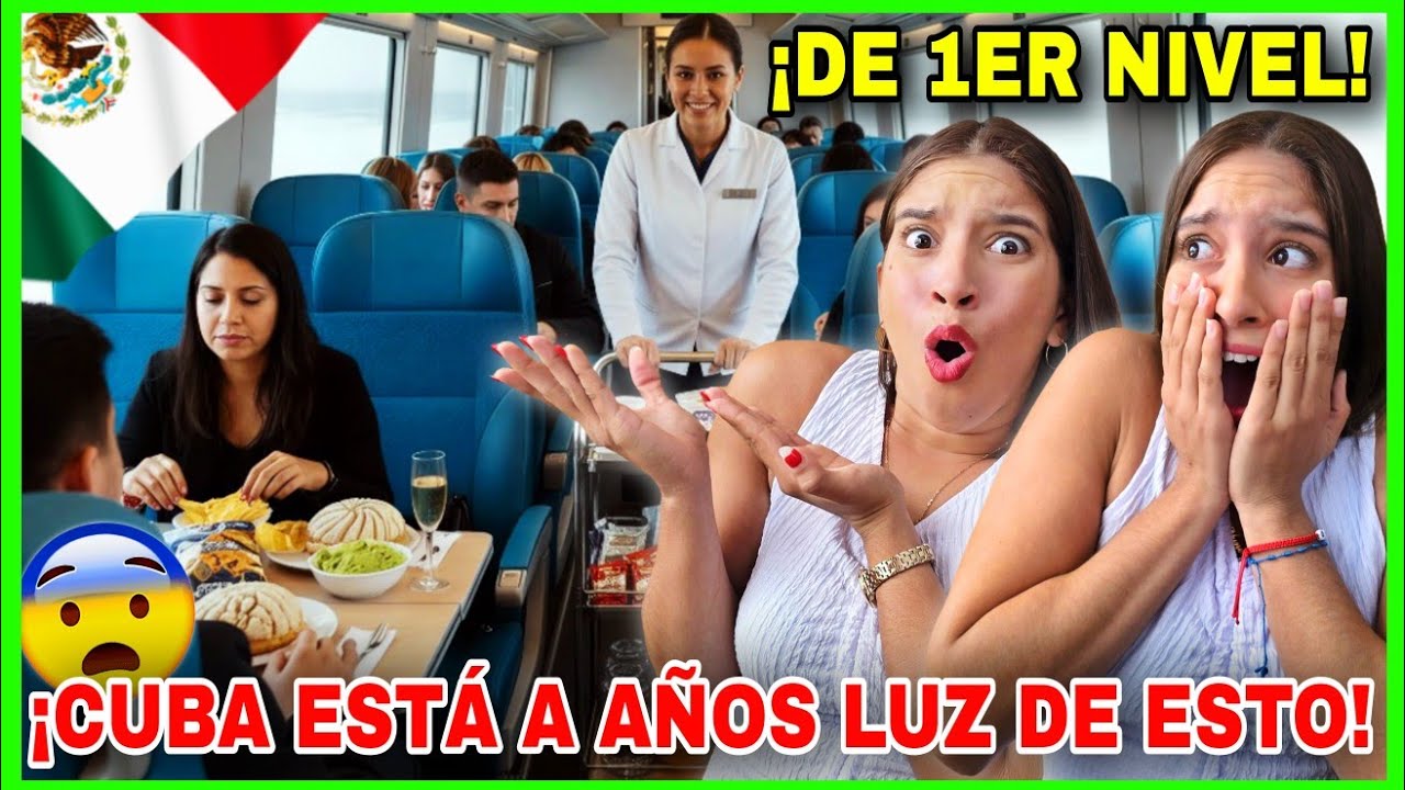 CUBANAS🇨🇺 TERMINAN APENADAS😰 con su TRANSPORTE al VER el LUJOSO TREN MAYA MEXICANO🇲🇽 ¡De 1er MUNDO🤯!