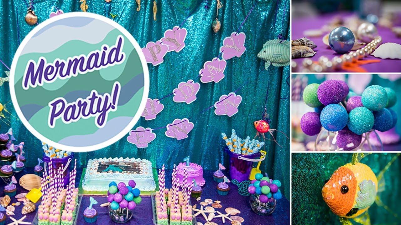 Mermaid Party Cricut Centerpiece | BalsaCircle.com