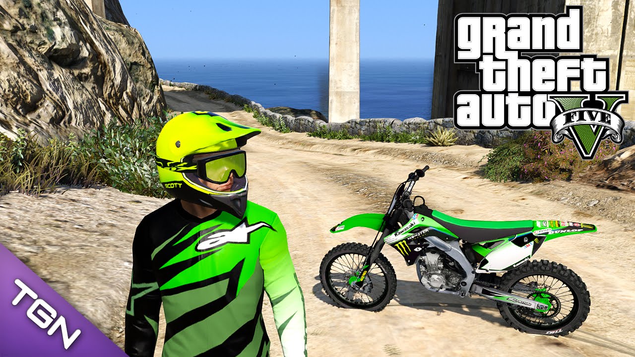 GTA V - Kawasaki KX450F - Monster Energy (Download)